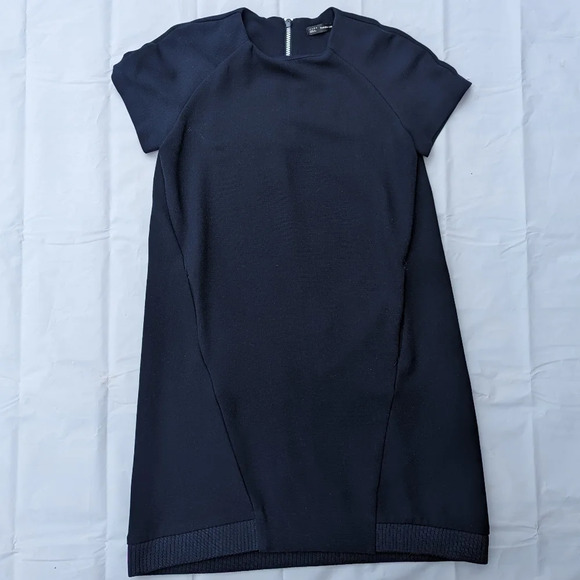 Zara Trafaluc  Collection Shift Navy Dress White Zipper Small S Women - Picture 1 of 8
